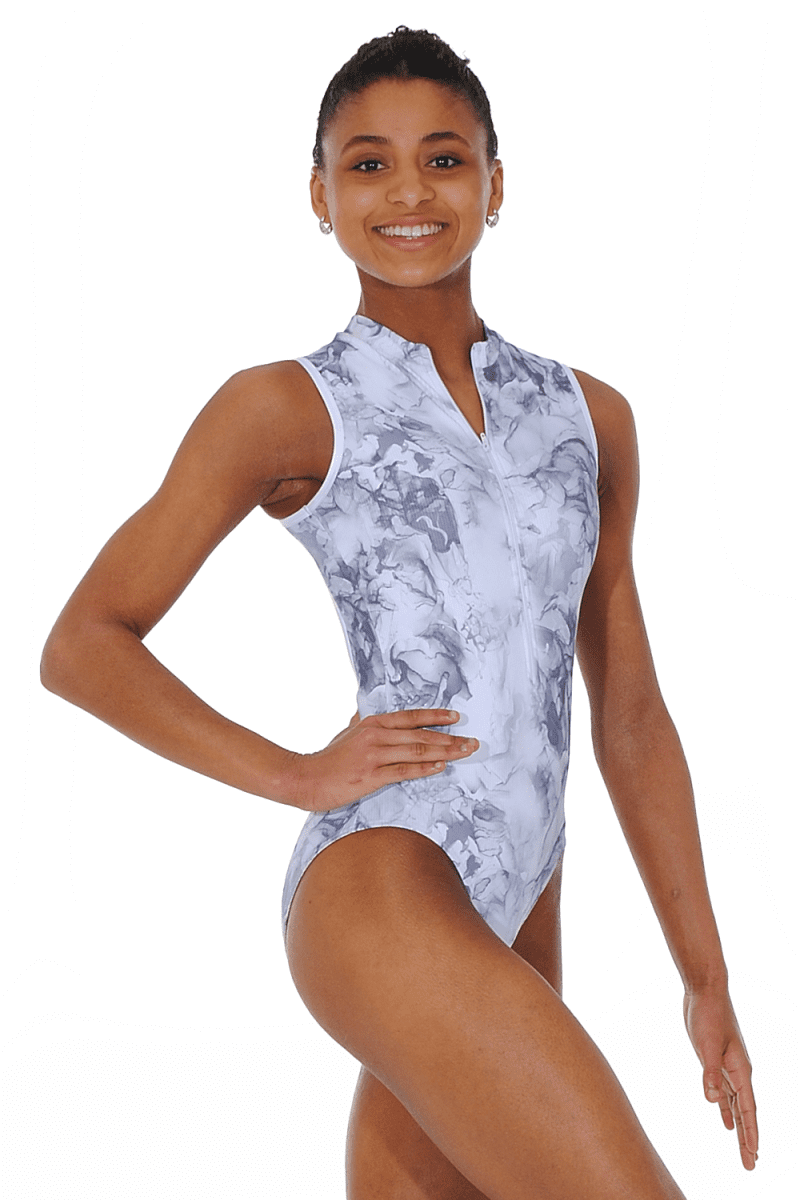 aura white high neck zip front leotard with open back p4635 142749 zoom