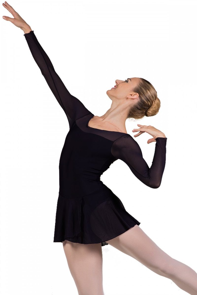 francesca long sleeve ladies leotard with skirt p1601 33712 zoom