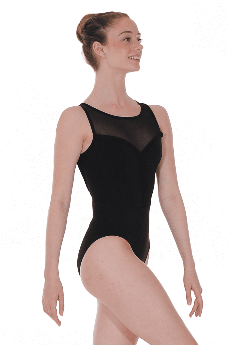 womens sleeveless mesh panel leotard p4550 141686 zoom